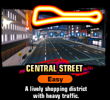 CENTRAL STREET (Easy): A lively shopping district with heavy traffic.