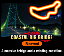 COASTAL BIG BRIDGE (Normal): A massive bridge and a winding coastline.