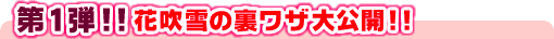第１弾！！花吹雪の裏ワザ大公開！！