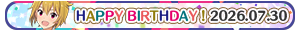 Happy Birthday! 2026 07.30