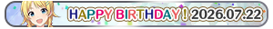 Happy Birthday! 2026 07.22