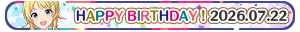 Happy Birthday! 2026 07.22