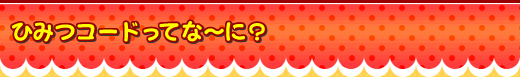 ひみつコードってな～に？