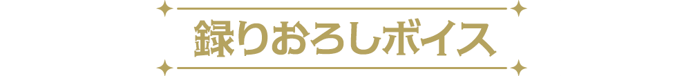 撮りおろしボイス