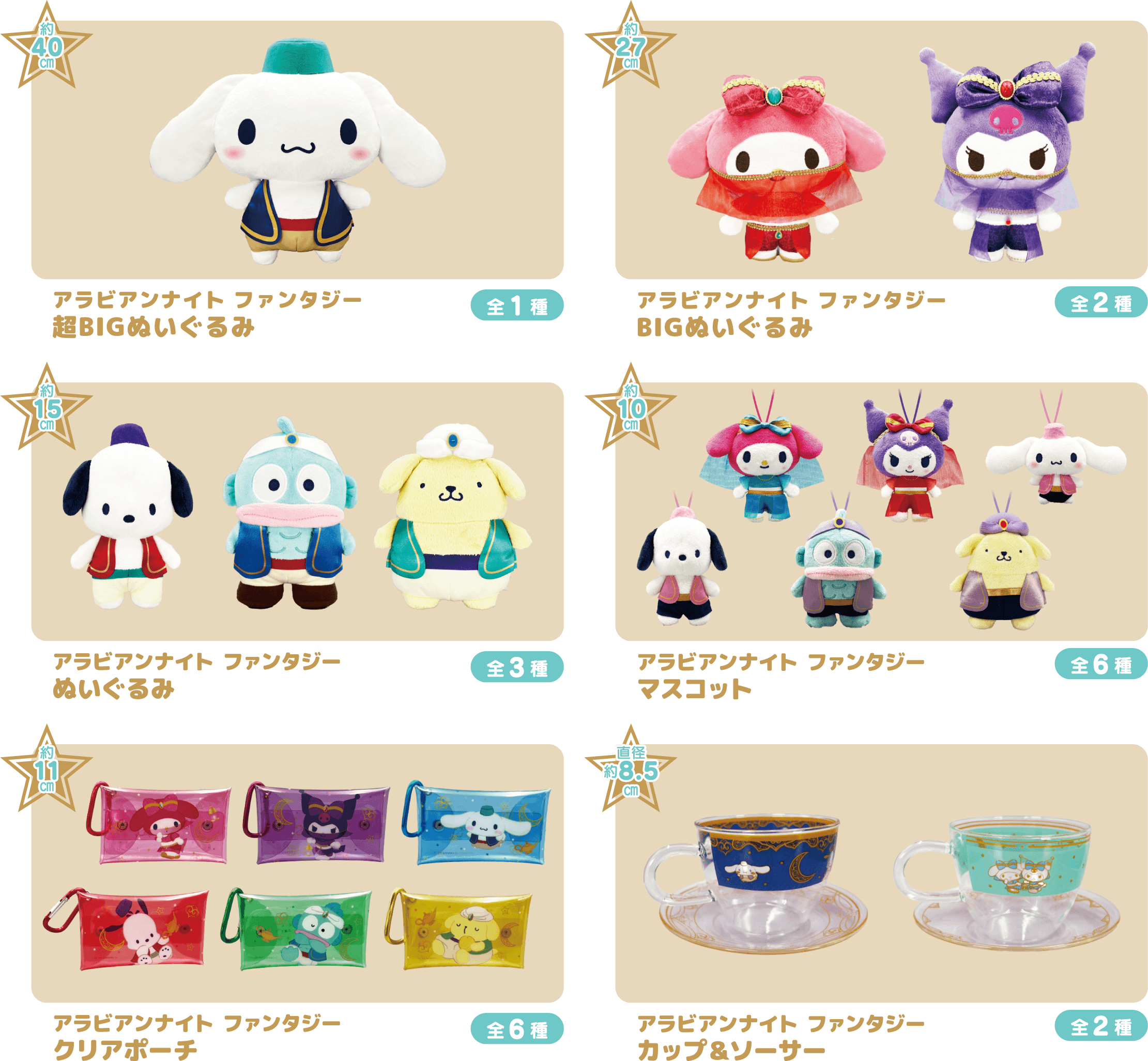 ナムコ限定景品　サンリオキャラクターズ