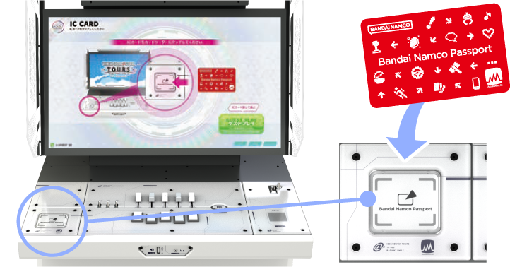Bandai Namco Passportをカードリーダーにタッチ！ イメージ画像