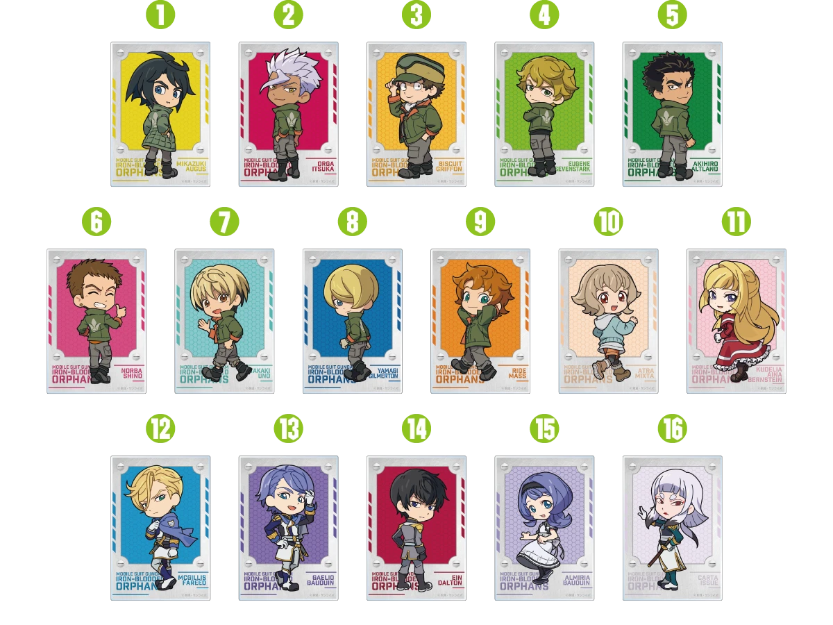 ミニゲーム B賞「ビジュアルシート（全16種）」の画像
