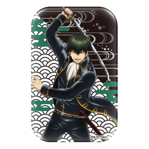 ①スクエア缶バッジ（描き下ろしデザイン） 土方十四郎 1