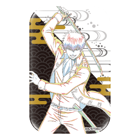 ①スクエア缶バッジ（描き下ろしデザイン） 土方十四郎 2