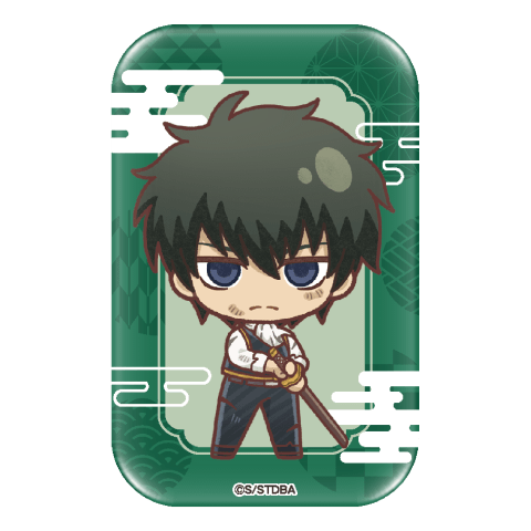 ②スクエア缶バッジ（ミニキャラデザイン） 土方十四郎