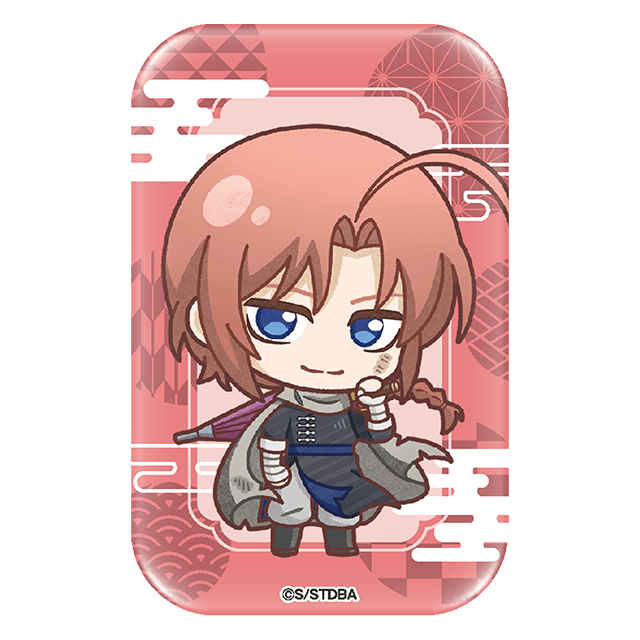 ⑥スクエア缶バッジ（ミニキャラデザイン） 神威