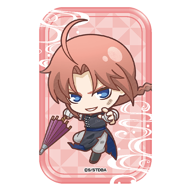 ⑥スクエア缶バッジ（ミニキャラデザインB） 神威