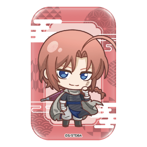 ⑥スクエア缶バッジ（ミニキャラデザイン） 神威