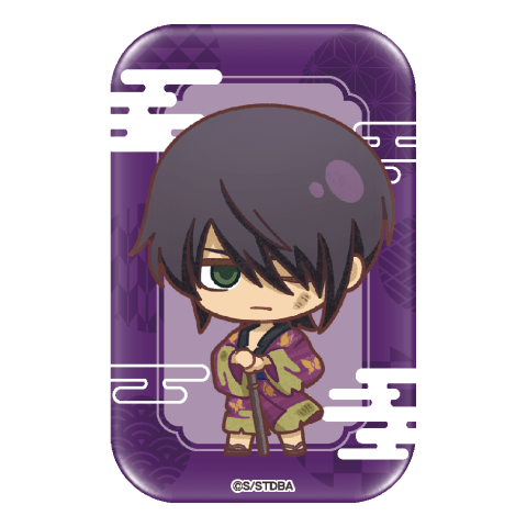 ⑤スクエア缶バッジ（ミニキャラデザイン） 高杉晋助