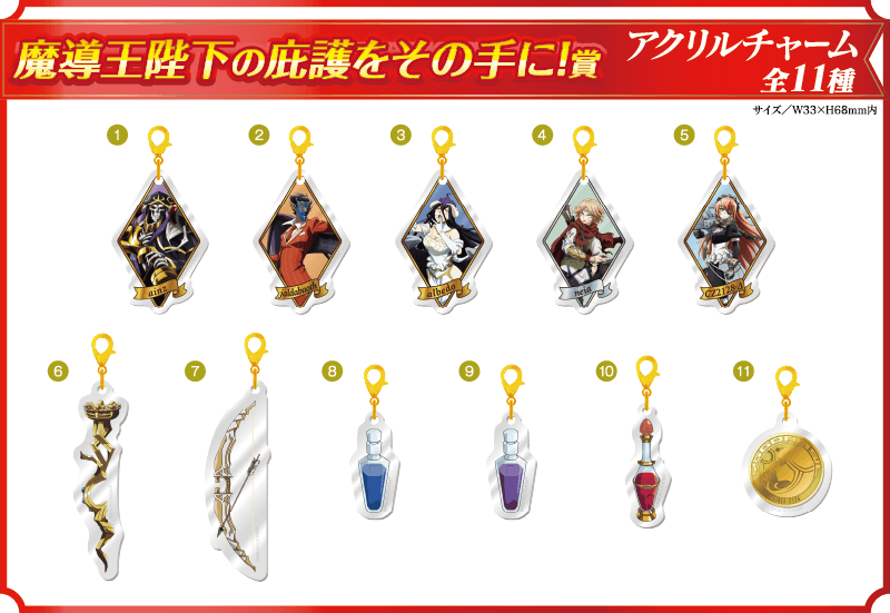 【魔導王陛下の庇護をその手に！賞】アクリルチャーム（全11種）