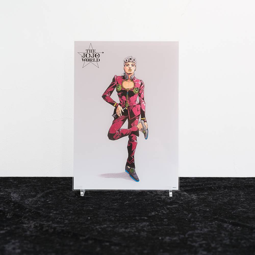 THE★JOJO WORLD 荒木飛呂彦描き下ろしイラスト 箔入りアクリルアートパネル