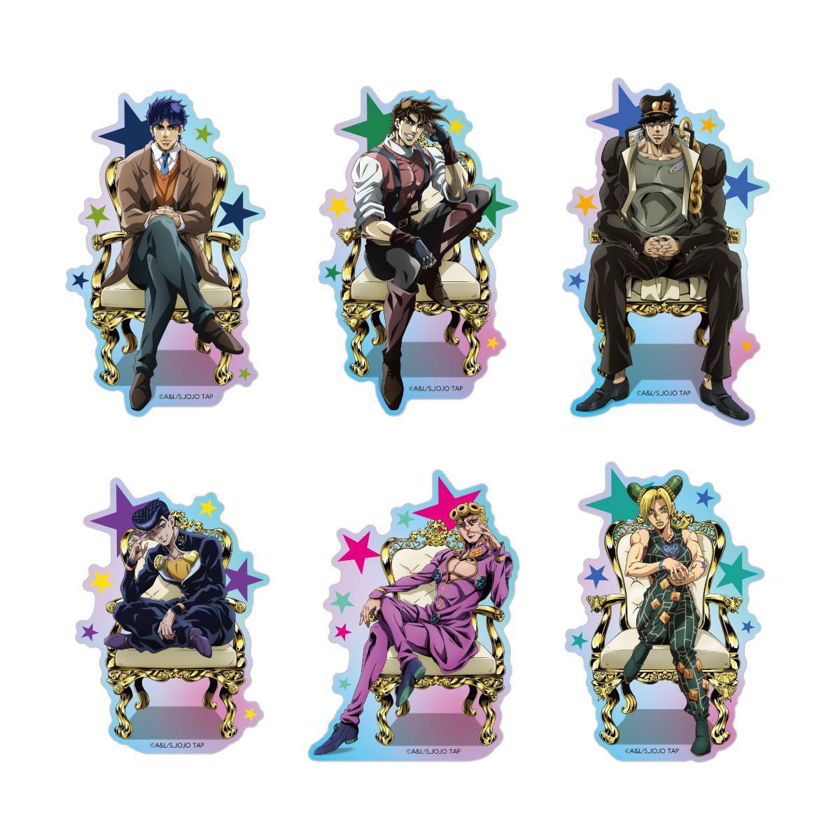 THE★JOJO WORLD オーロラステッカーvol.１ 6個セット