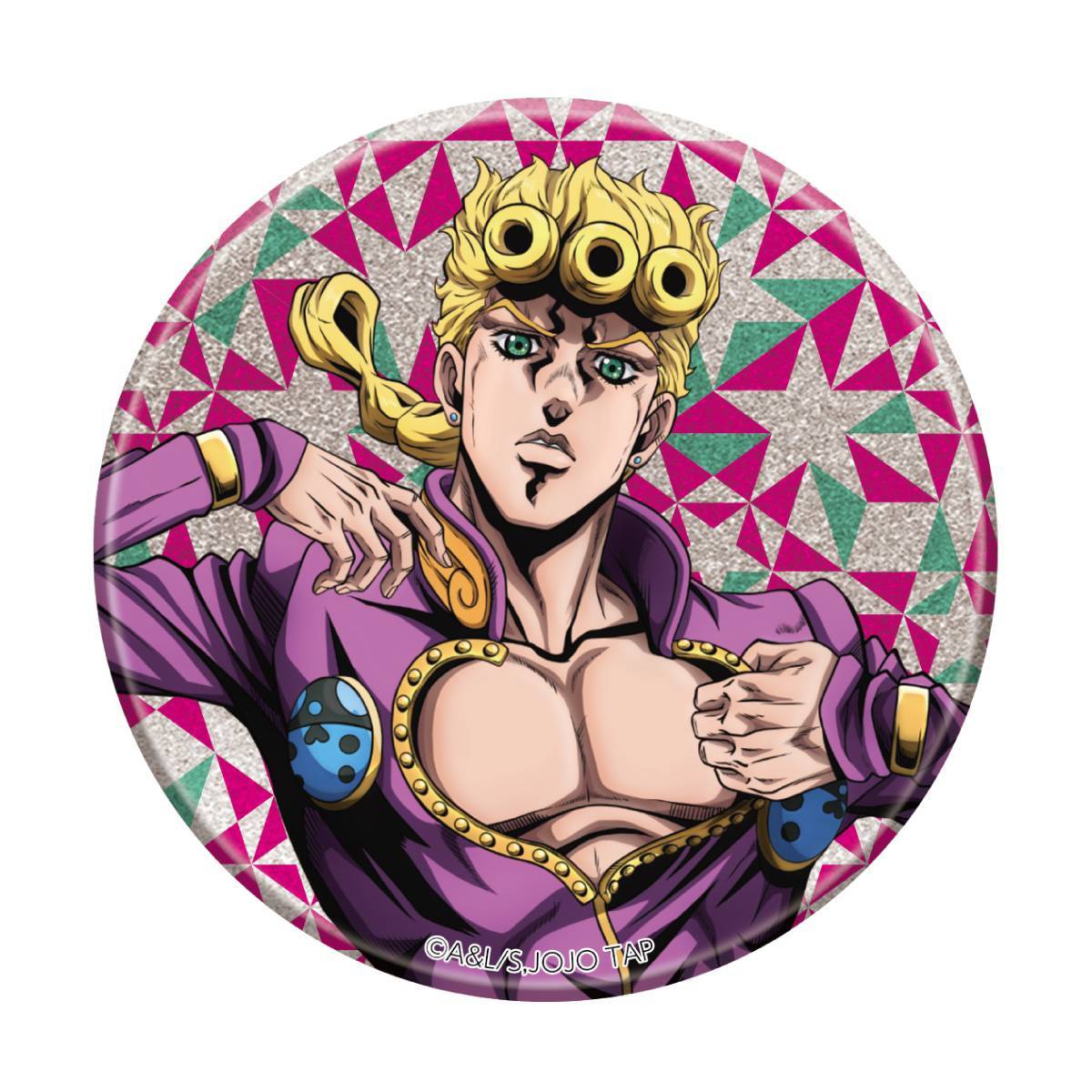 THE★JOJO WORLD 75mmグリッター缶バッジ（螺旋階段）