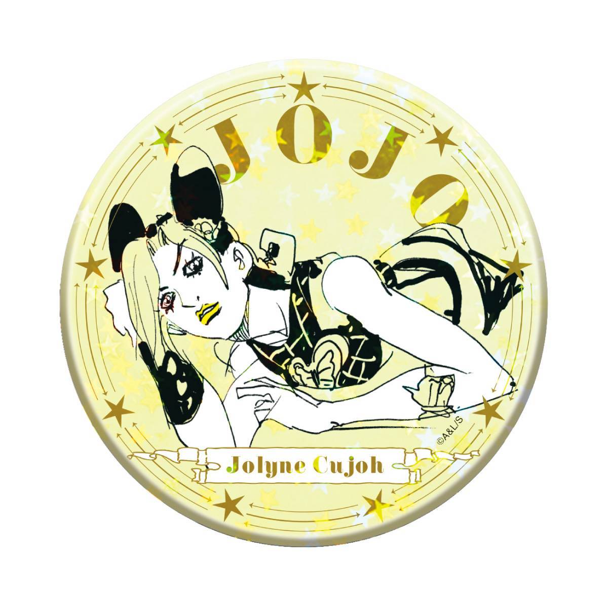THE★JOJO WORLD 原作『ジョジョの奇妙な冒険』 75mmホログラム缶バッジ Ver. Sketch