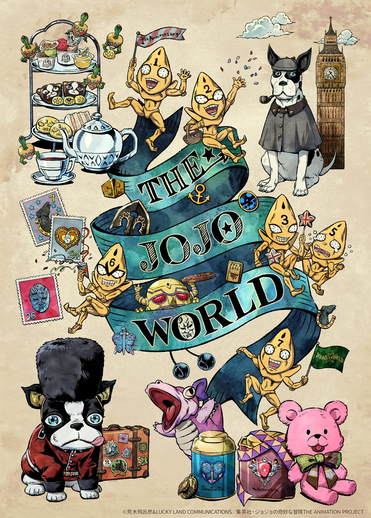 THE★JOJO WORLD 1周年イラスト【1st Anniversary～旅するイギーたち～】