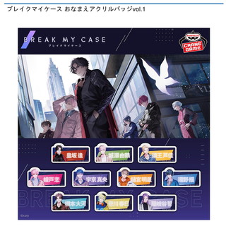 ブレイクマイケース おなまえアクリルバッジvol.1