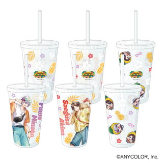 NIJISANJI Fuwagusa × Nago Pineapple Park Clear Tumbler