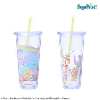 Winnie the Pooh Platinum Zakka Tumbler with Straw: Jump into Colors