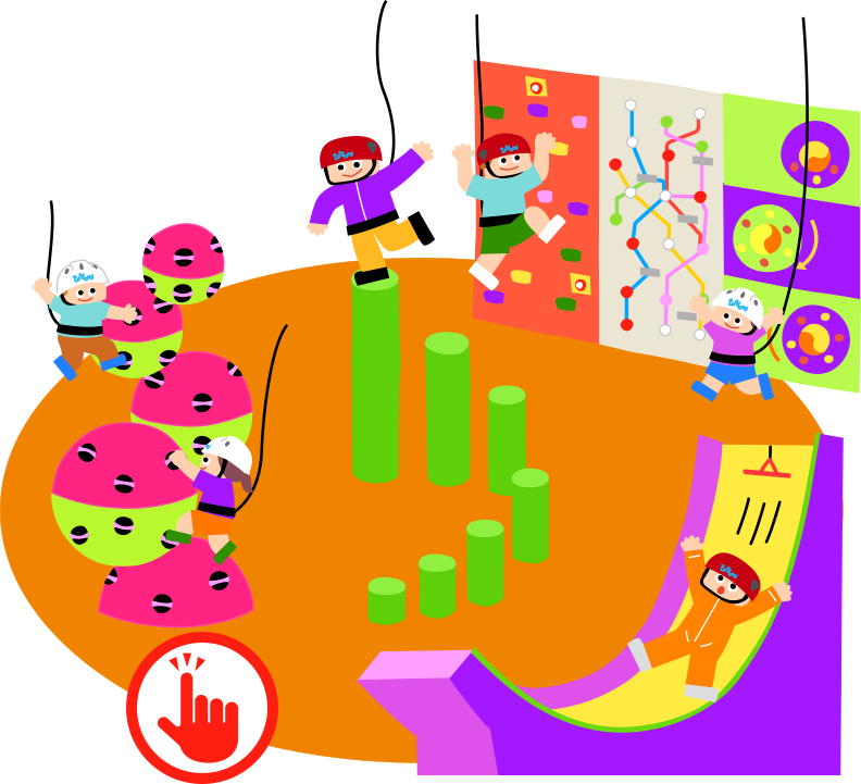 クライミングウォールエリア